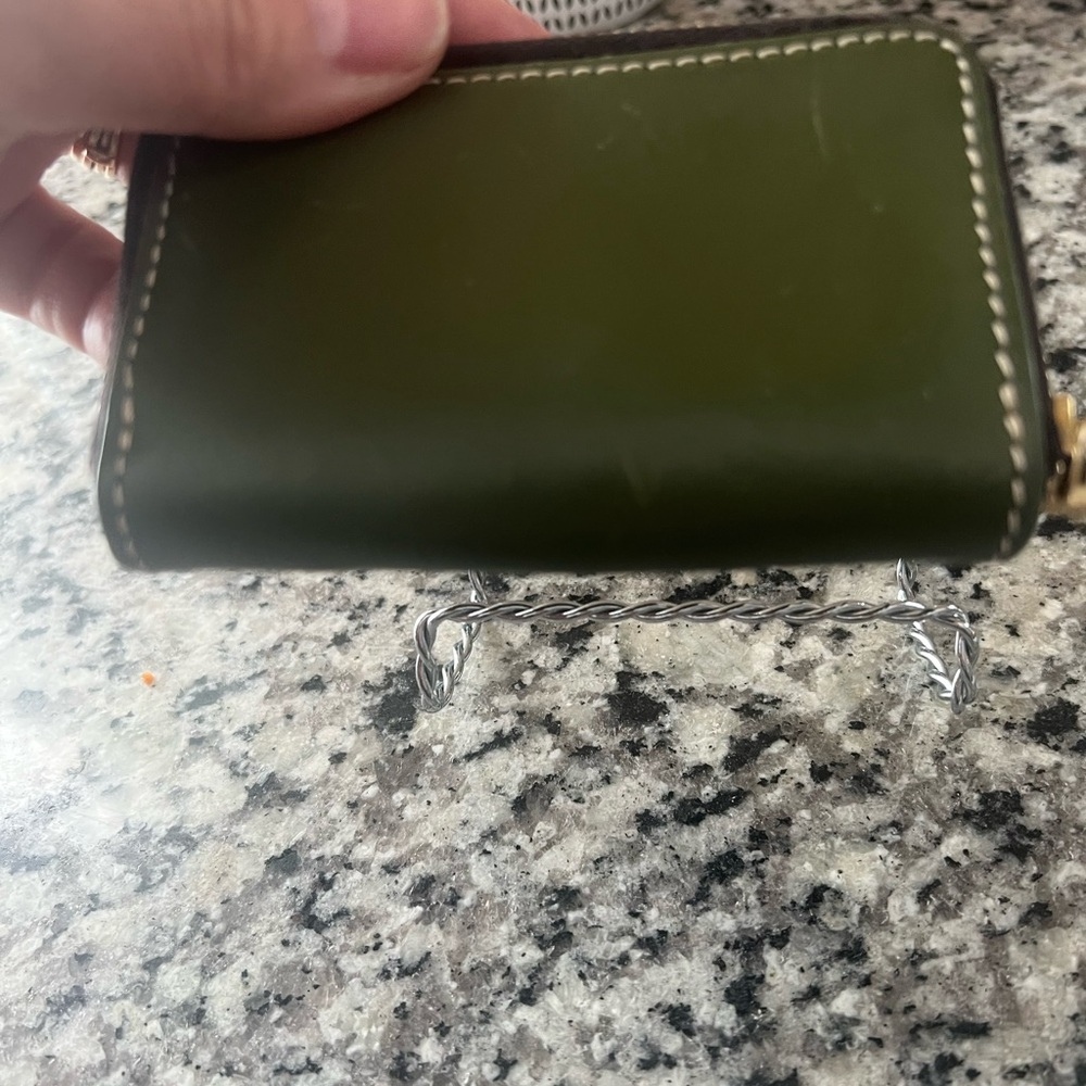 Dooney & Bourke Small Beacon Card Case in a Dark Olive Green! - Picture 9 of 11